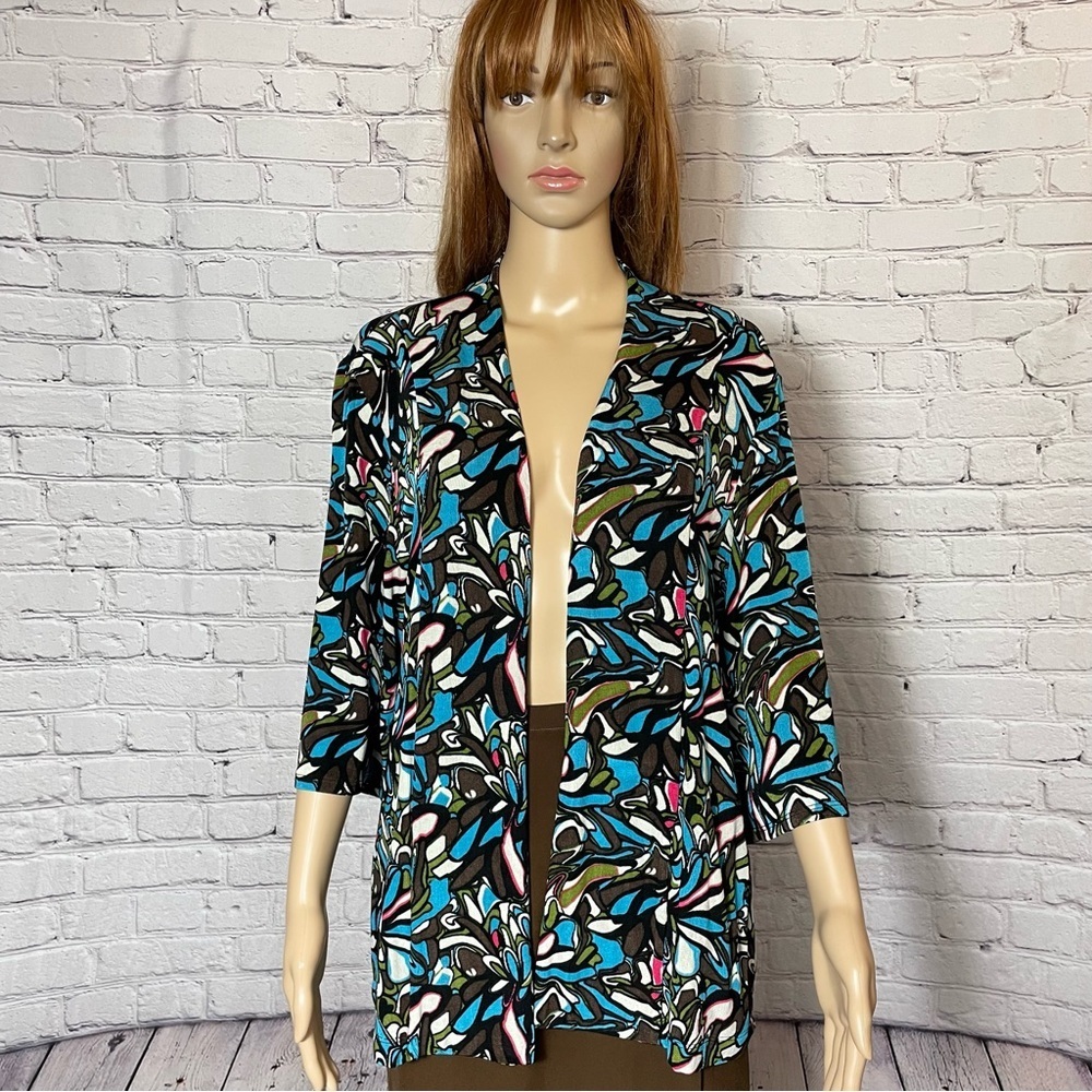 Chico's Travelers Liquid Knit Open Front Cardigan Size 2 US L